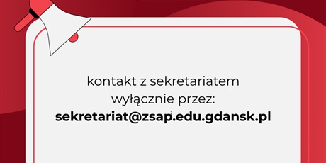 02.02 - 05.02.2026 - kontakt z sekretariatem wyłącznie drogą mailową