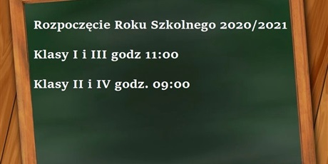 Rozpoczęcie Roku Szkolnego 2020-2021