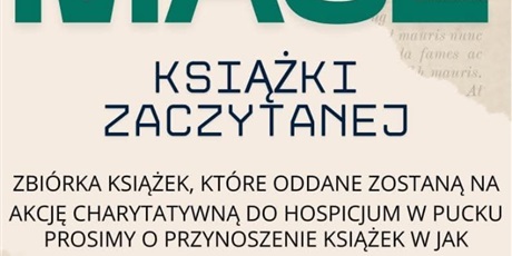 W dniach 14–17 kwietnia  - Zbiórka książek 